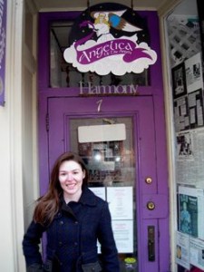 Me in front of the psychic's store.